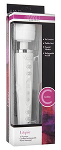 Utopia 10 Function Cordless Rechargeable Wand Massager - White