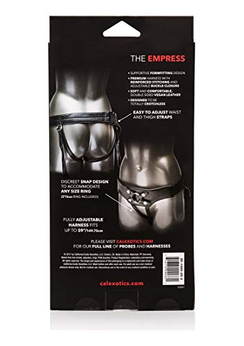 Calexotics Her Royal Harness The Empress - Premium Adjustable Bdsm Probe Strap O Plus Size Harness - Sex Toys For Couples And Women - Black