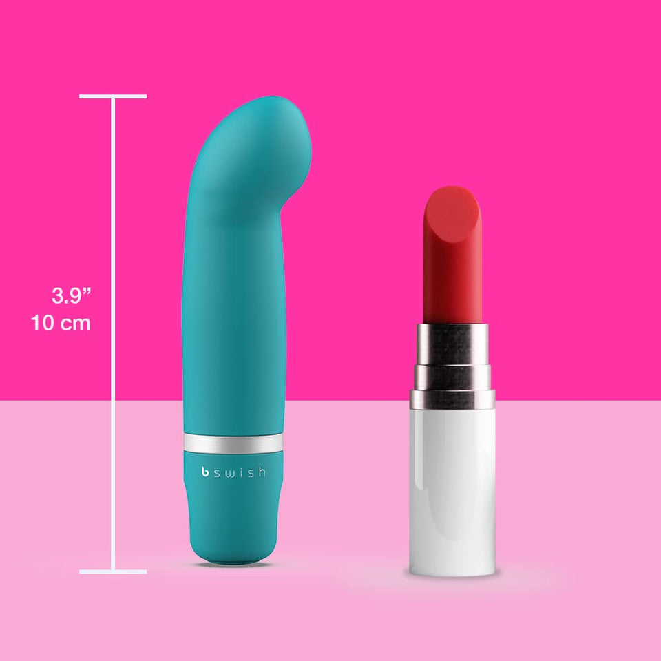 B Swish Bcute Classic Curve Bullet Vibrator, Battery Operated, Intimate Portable Personal Massager With 5 Vibration Patterns, Tr