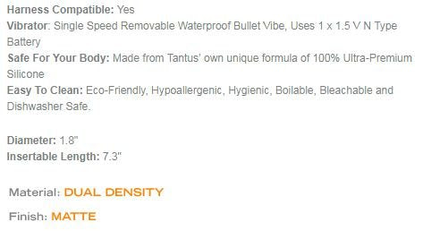 Tantus Sex/Adult Toys Sam Dual Density Vibrating Dildo- 100% Utra-Premium Silicone Harness & Suction Cup Compatible Realistic, G-Spot & P-Spot Stimulation For Anal, Vaginal, Men, Women, Lgbtq - Cocoa