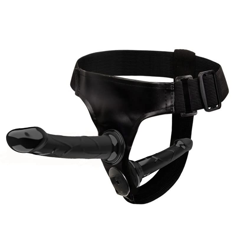 Strap On Dildo Wearable Kit - Sex Harness with 2 Removeable Dildo Realistic Penis for Female Masturbation SM Adult Sex Toys for