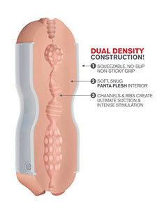 Pipedream Extreme Toyz Tight Grip Pussy And Mouth Masturbator, White, 1 Pound