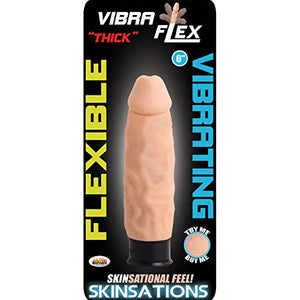 Skinsations Thick Vibraflex Dildo 6In