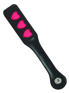 12in leather heart impression paddle Package Of 4