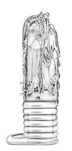 Dragon Penis Extender Cock Sleeve - Delay Ejaculation Pleasure Enhancer - Sex Toy For Men (Clear)