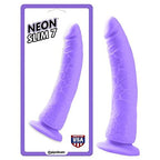 Pipedream Products Neon Slim 7 Dildo, Purple, 1 Pound