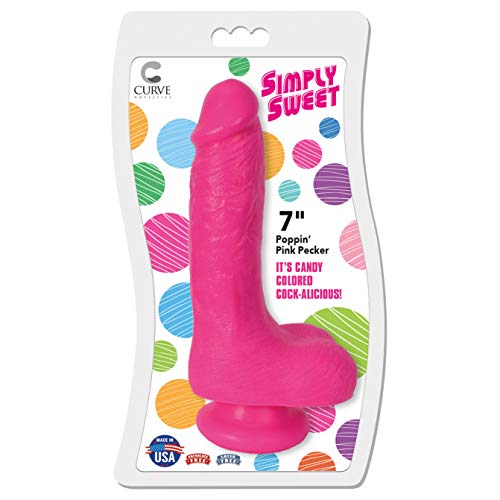 Simply Sweet Poppin Pecker 7In Pink