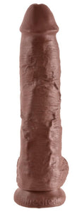 King Cock - 10In Cock W/ Balls Brown