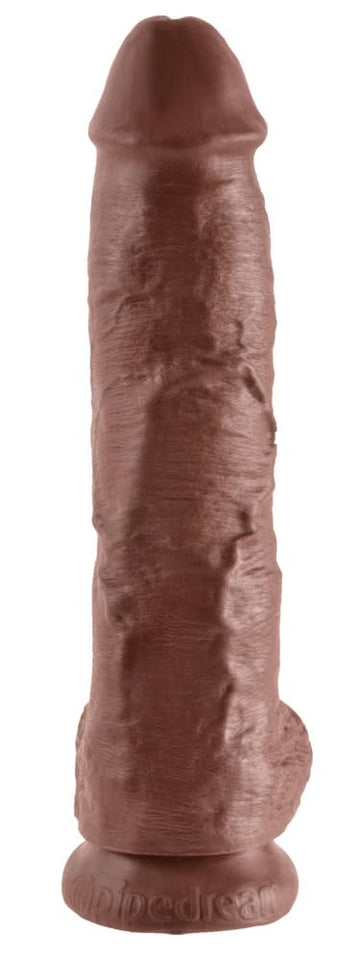 King Cock - 10In Cock W/ Balls Brown