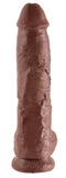 King Cock - 10In Cock W/ Balls Brown