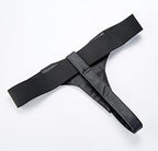 Shots America Ouch! Realistic Rubber Strap-On With Elastic Straps, Black, 6 Inch