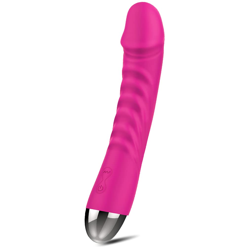 G-Spot Silent Vibrator Realistic Dildo for Women with 10 Vibration, Small Shaped Vibrating Machine Clitoris Nipple Vagina Massag