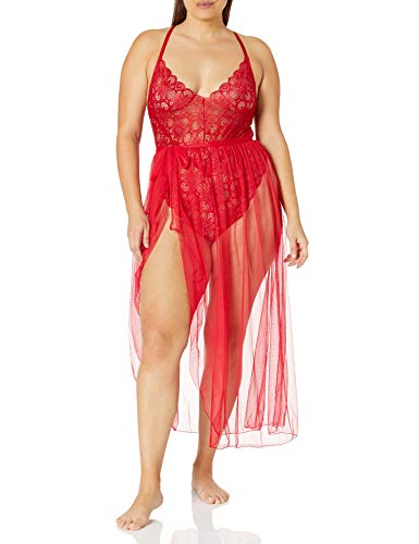 Dg Teddy & Maxi Skirt W/G-Strng Rouge 2X