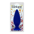 Corked Medium - Silicone Butt Plug, 4.75 Inch, Blue