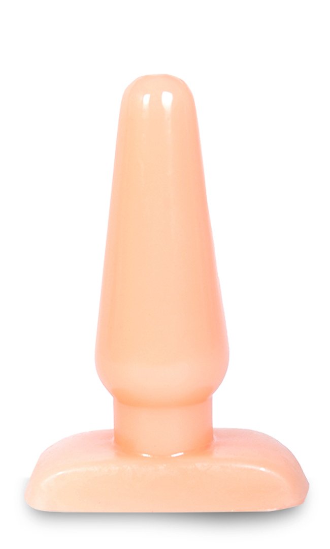 Hung Ride Butt Plug, Beige, Medium