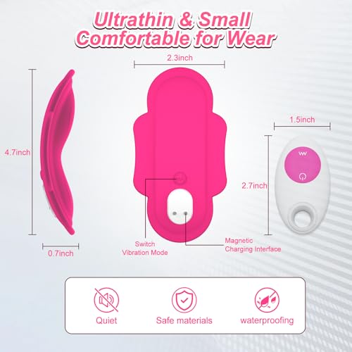 Wearable Panty APP Remote Control Vibrators Adult Sex Toys for Women or Couples, Clitoral Mini Egg Bullet Butterfly Vibrator Ros