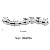 Double Ended Steel G Spot Wand Massage Stick Pure Metal Penis P-Spot Stimulator Anal Plug Dildo Sex Toy for Women Men (XL,24 oz)