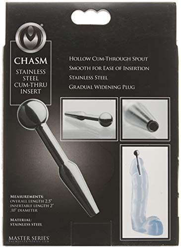Master Series Chasm Stainless Steel Cum-Thru Urethral Insert