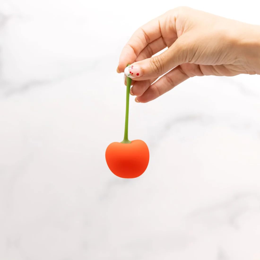 Emojibator Cherry Personal Massager | 10 Vibration Settings | Waterproof | Body Safe Silicone | Usb Rechargeable