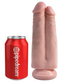 Pipedream Products King Cock 7&quot; Two Cocks One Hole, Flesh, 14.1 Lb