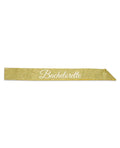 Beistle Shimmering Gold Bachelorette Satin Sash - 1pc