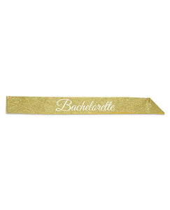 Beistle Shimmering Gold Bachelorette Satin Sash - 1pc