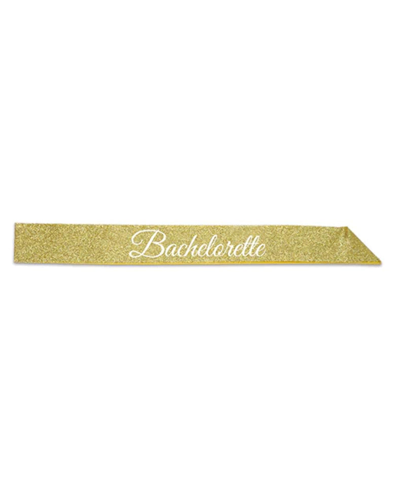 Beistle Shimmering Gold Bachelorette Satin Sash - 1pc