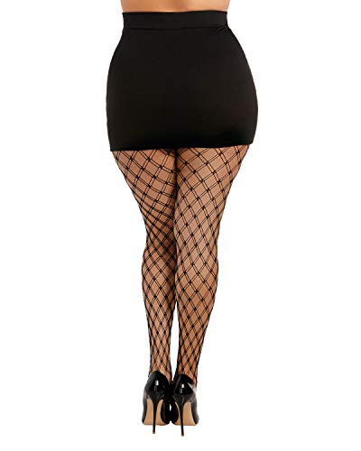 Dg Double Fence Net Pantyhose Black Osq