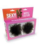 Sexy Af  Nipple Black Marabou