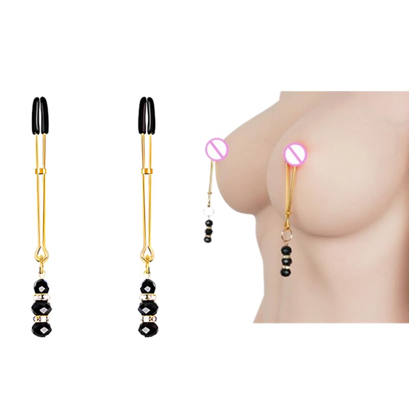 Nipple Sex Toys Adjustable Non Piercing Nipple Clamps Clips Set, The Pinch Nipple Clamps Nipple Clip Breast Clit Stimulation, Ad
