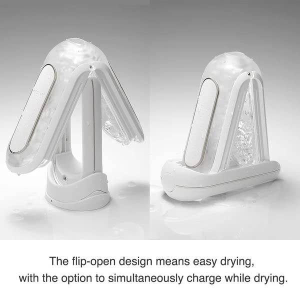 Tenga Flip 0 Electronic Massage Cup For Men Masturbation, Reusable Stimulating Pleasure Device, Male Toy Masturbator, White