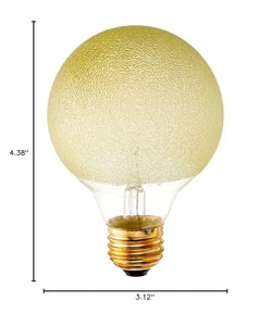Bulbrite 40G25/Ice Crystal Collection Incandescent G25 Globe Light With Ice Finish And Medium Base, 40-Watt, Amber