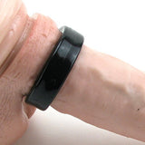 Doc Johnson Titanmen - Cock Ring - Stretch-To-Fit - Makes Your Penis Firmer Harder And More Engorged - Made Of Body-Safe Tpr - Black