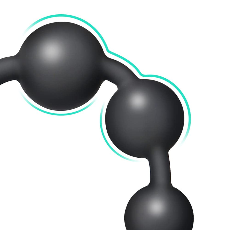 Silicone Anal Beads Butt Plug-Flexible Anal Chain Sex Toys with Different Size Anal Balls Prostate Massage Anal Trainer Anal Plu