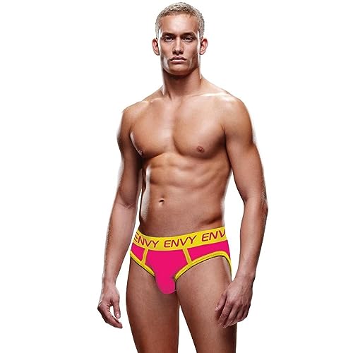 Envy Solid Jock Pink/Yellow L/Xl
