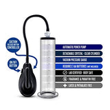 Blush Performance Vx9 Advanced Automatic Powered Pumping Penis Enhancement System Featuring Nterchange System Compatibility, Easy Release Silicone Tubing, 9.5 Inch Durable Etched Acrylic Cylinder