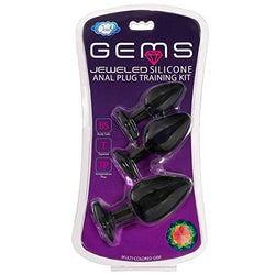 Cloud 9 Novelties Gems Silicone Anal Plug - Includes Small, Med & Large Size