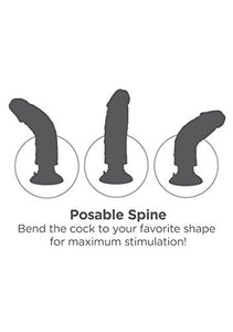 King Cock 6In Vibrating Cock Flesh