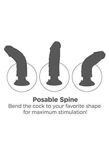 King Cock 6In Vibrating Cock Flesh