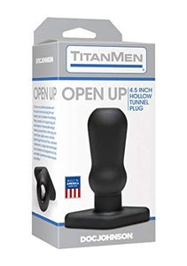 Doc Johnson Titanmen  Open Up  45 Inch Hollow Tunnel Anal Plug With 535 Inch Girth  Flared Safety Base  Matte Finish  But