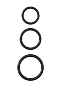 Pipedream Fantasy C-Ringz Silicone 3-Ring Stamina Set, Black, 1 Pound