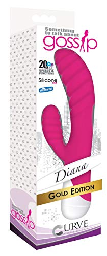 Diana 20X Rippled Silicone Rabbit Vibe- Pink