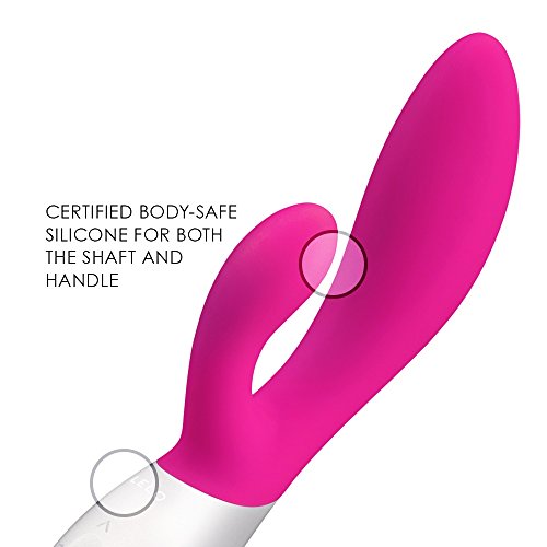 Lelo Ina Wave Dual-Action, G-Spot And External Massage Vibrator With Motion Movement, Cerise