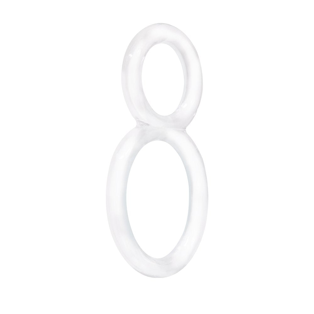 Screaming O Ofinity Cock Ring, Clear - Double Cock Ring - Penis Ring, Stretchy, Comfortable Pleasure Ring - Couple Sex Toys, Dic