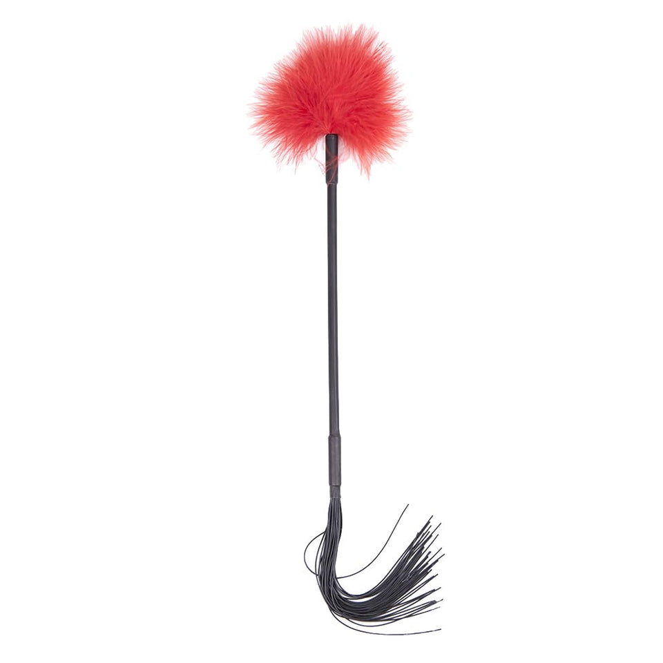 ccHuDE Silicone Feather Sex Tickler Soft Fur Tickler Whip Feather Tickler Small Feather Duster Fluffy Feather Tickler with Tasse