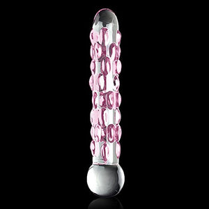 Icicles No. 7- Glass Wand (Clear/Purple)