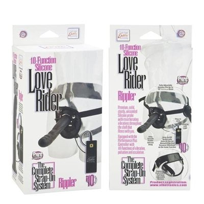 California Exotic Novelties 10-Function Silicone Love Rider Rippler, Black