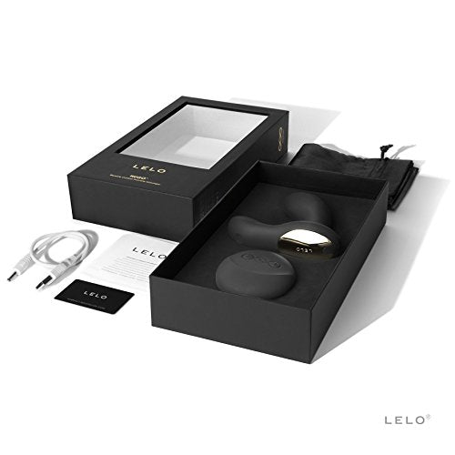 Lelo Hugo Prostate Massaging Butt Plug Sex Toy For Men Remote Controlled Vibrating Male Anal Sex Toys With Remote Control Vibrator, Black