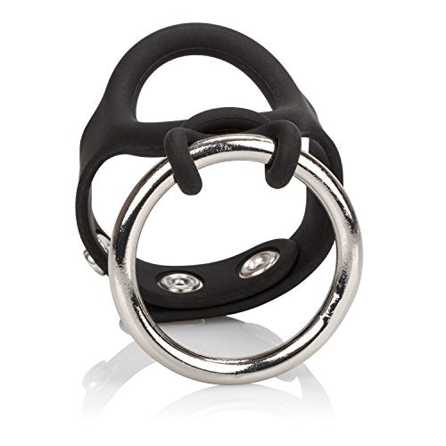 Calexotics Colt Enhancer Set - Silicone Male Enhancement Ring With Support Band - Sex Toys For Men - Black
