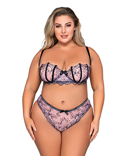 Dg Bra Set&Matching G-String Lavender Xl